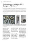 The Implantology Innovation 2011: Champions (R)Evolution®