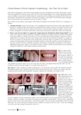 Critical Review of Some Dogmas in Implantology – Are They Out-of-Date?
